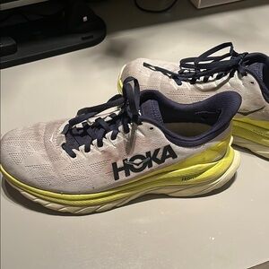 Hoka Running Shoes - White and Yellow